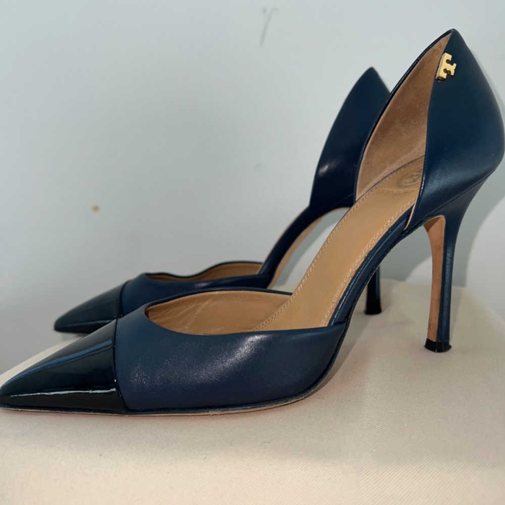 Tory Burch D’Orsay Blue and Black Pumps | size 6.5 - Picture 2 of 5